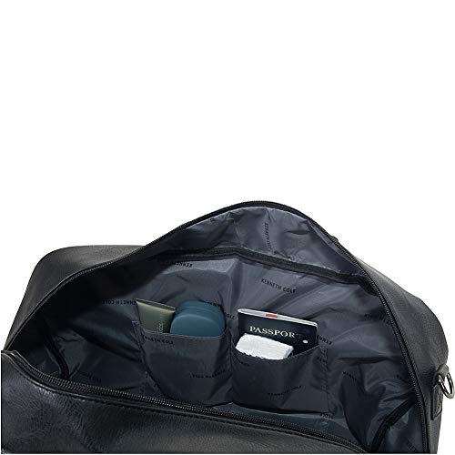 15-Inch Laptop Bag for Business Travel - Black Faux Leather