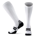 Large White MudGear Graduated Compression Socks - Sweat-Resistant, Cushioned Footbed, USA Made