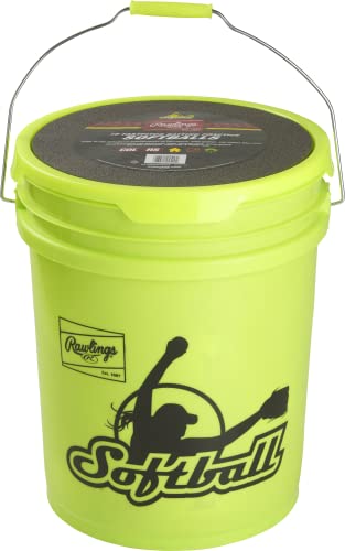 Practice Softballs Bucket of 12 - 12 Inch NCAA Official Softballs with Synthetic Cover