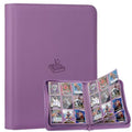 Trading Card Binder 9-Pocket Organizer with 360 Capacity - Purple