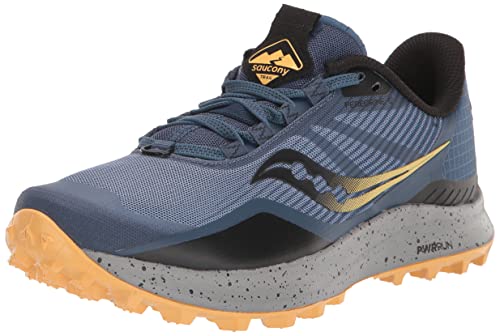 Saucony Women's Peregrine 12 Trail Running Shoes - Basin/Gold, Size 8