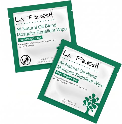 LA Fresh Natural Peppermint Scent Outdoor Shield Wipes - 200 Count Pack