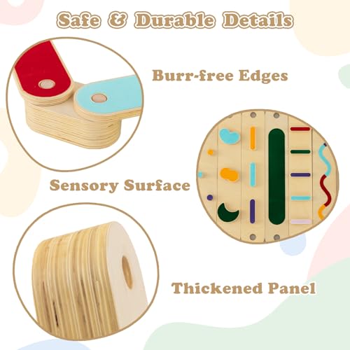 INFANS Wooden Double-Sided Kids Balance Beam & Stepping Stones Set - Montessori Obstacle Course for Toddlers, Indoor & Outdoor Play Equipment