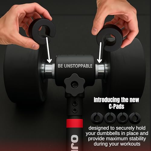 S BAR Dumbbell to Barbell Converter Set - Adjustable 200 lb Capacity, Steel Clamp for Home Gym