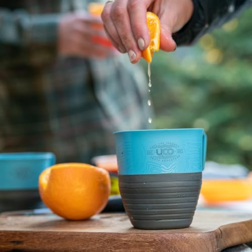 UCO Collapsible Camping Cup 12oz with Handle - Retro Sunrise / Venture 2 Pack