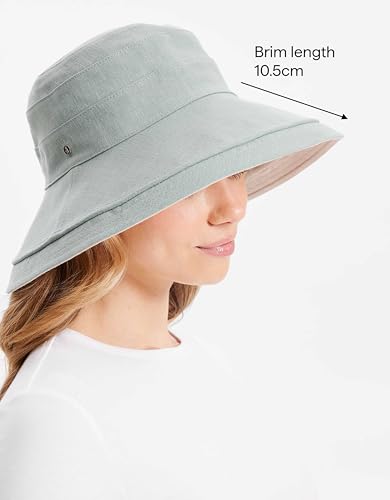 Solbari Women's UPF 50+ Holiday Sun Hat Large-X-Large Green/Beige