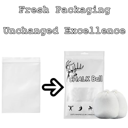 2 Bags Gymnastics Chalk Ball for Climbing and Weightlifting - 3oz×2 (6oz Total) - Hand Chalk for Rock Climbing, Gym, Fitness