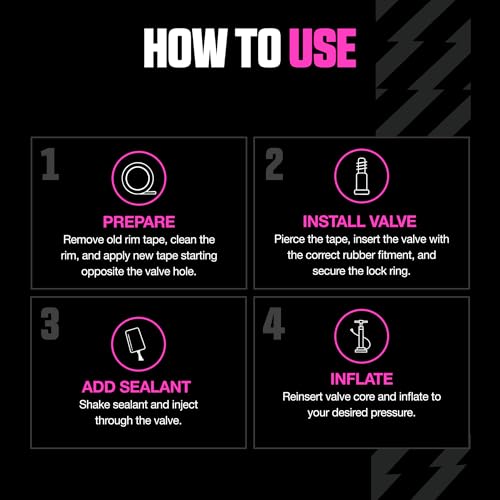 Muc-Off Ultimate Tubeless Setup Kit - XC/Trail Bike with 25mm Tape & 44mm Valve