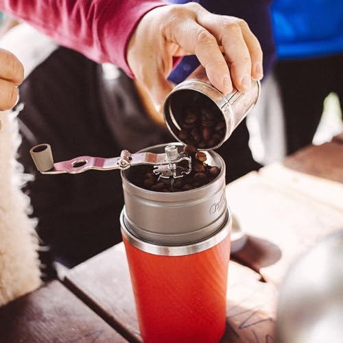 Cafflano Klassic Black All-in-One Portable Pour Over Coffee Maker with Grinder & Kettle