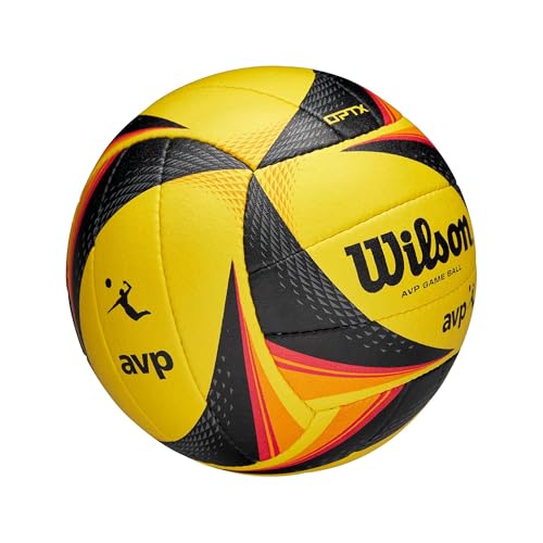 Wilson AVP OPTX Official Game Beach Volleyball - Signature Performance, Yellow/Black - Variation of THIS listing