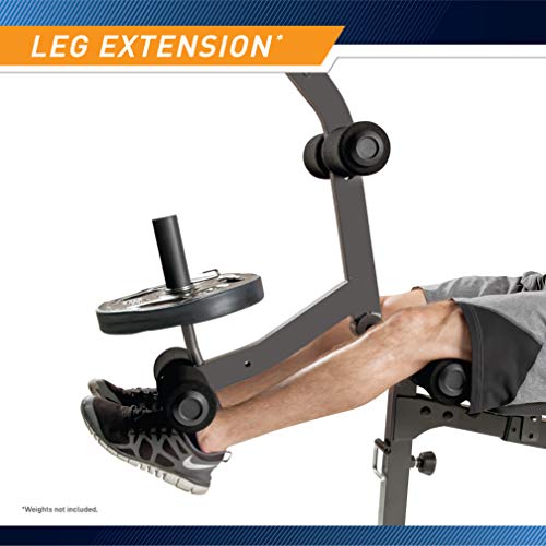 Marcy Standard Olympic Workout Bench with Preacher Curl Pad & Storage - Home Gym Equipment