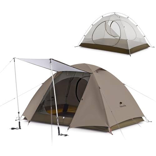 Brown 2-Person Backpacking Tent - Waterproof & Ultralight Camping Shelter