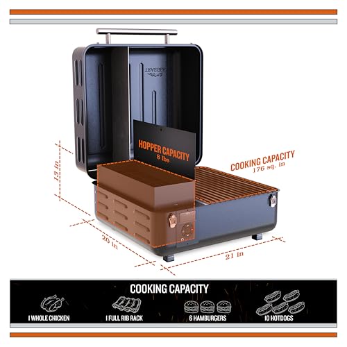 Traeger Ranger Portable Wood Pellet Grill & Smoker with Cast Iron Griddle - Pellet Grill