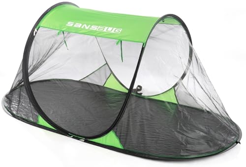 SANSBUG Screen Tent - Instant Pop-Up Mosquito Net Shelter with Strong Mesh & Tarp Floor