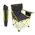 Camping Chairs for Adults with Mesh Cup Holders and Pockets - Charcoal/Citrus Variation