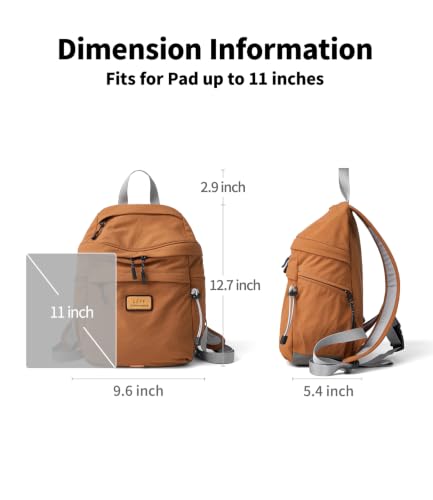 Orange Lightweight 10L Hiking Daypack for Women, Travel & Outdoor Use