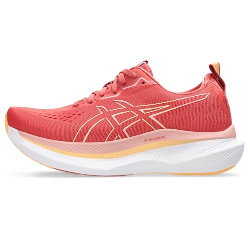 ASICS Women's Glideride Max Road Running Shoes - Dark Pink Clay/Orange Glow, Size 10