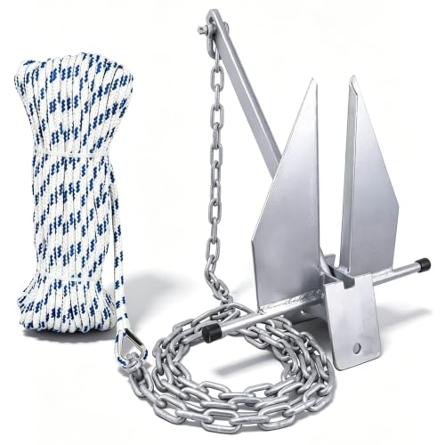 Young Marine 8 LB Galvanized Fluke Anchoring Kit for Boats 12-22FT