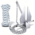 Young Marine 8 LB Galvanized Fluke Anchoring Kit for Boats 12-22FT