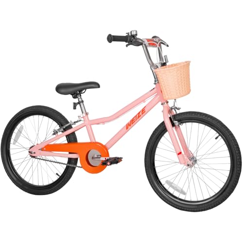 Pink 20 Inch Kids Bike for Girls and Boys - Beginner Bicycle for 6-12 Years