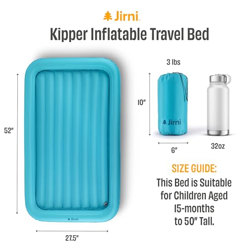 Inflatable Toddler Travel Bed with Built-In Pump & Safety Bumpers