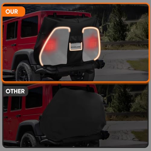 NEVERLAND XXL Bike Cover for Transport – Waterproof 2 Bike Travel Cover with Tail Lights