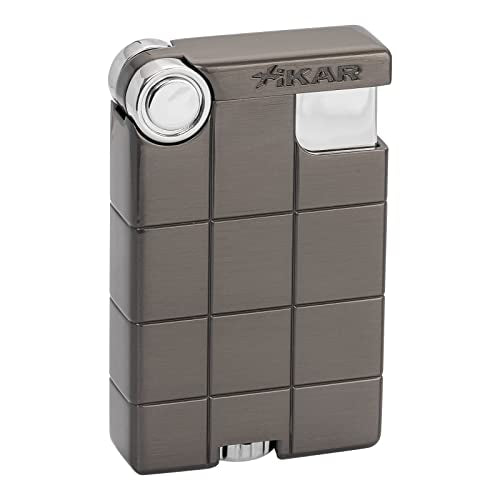 Xikar EX Single Jet Flame Lighter Gunmetal Windproof Cigar Torch - Easy Fuel Adjustment