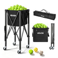 150 Balls Tennis & Pickleball Hopper Cart - Foldable Ball Holder & Storage Bag