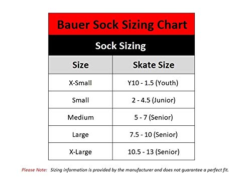 Bauer Performance Sock Low Black Medium Skate Sock - Breathable, Light Weight