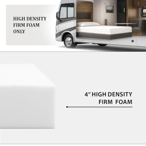 Foamma 48x75 Inch Firm RV Mattress Replacement - Support for Camper Truck