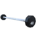 Fitness First 10-Sided Fixed Urethane Encased Straight Barbell, 20 LBS