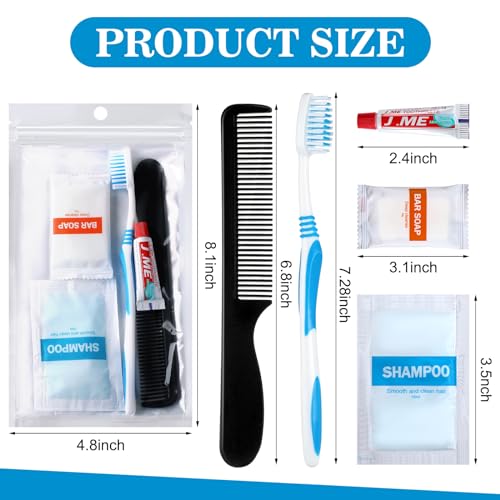 96-Piece Personal Hygiene Kit Bulk Homeless Toiletry Supplies for Cleaning & Sanitation