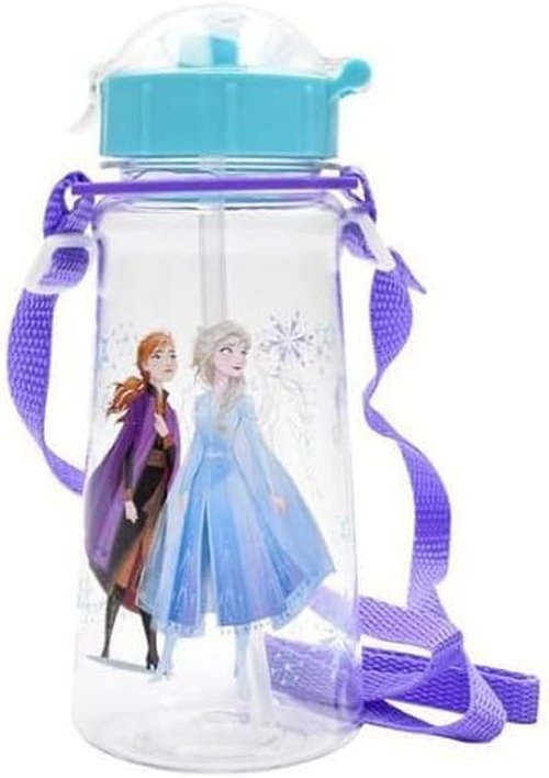 Florian Tritan Water Bottle - 450ml with Shoulder Strap & Built-In Straw for Hands-Free Hydration