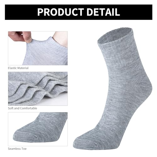 180 Pairs Men's Athletic & Casual Ankle Socks Bulk Pack - Moisture Wicking, Unisex