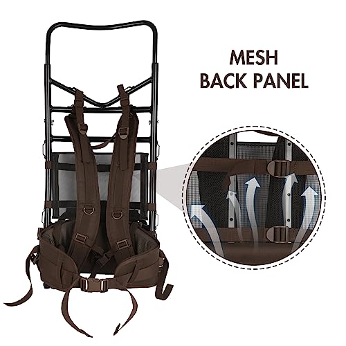 Timber Ridge Aluminum Frame Hiking Backpack - Lightweight & Foldable for Camping & Travel