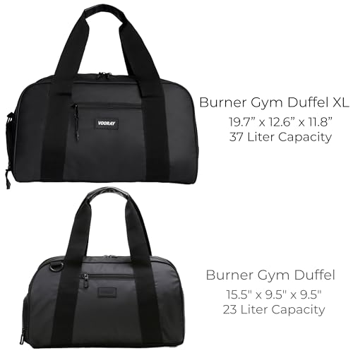 XL Matte Black Vooray Burner Small Gym Bag 23L for Women & Men