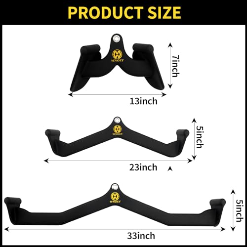 LAT Pulldown Attachment Set - Handle Grips for Back Triceps Biceps Strength Training, Style 1+3+5