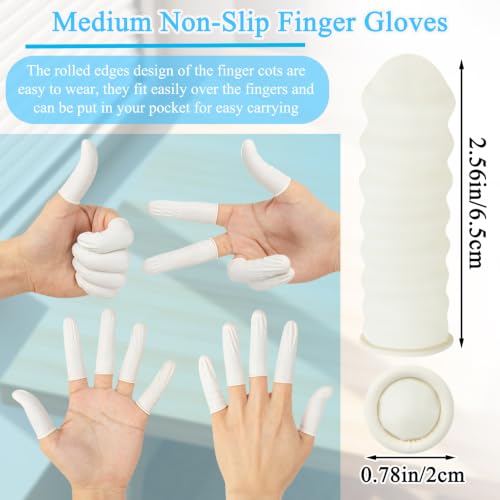 ONLYFU 3000Pcs Latex Finger Cots Disposable Finger Protectors - Anti-Static Medium