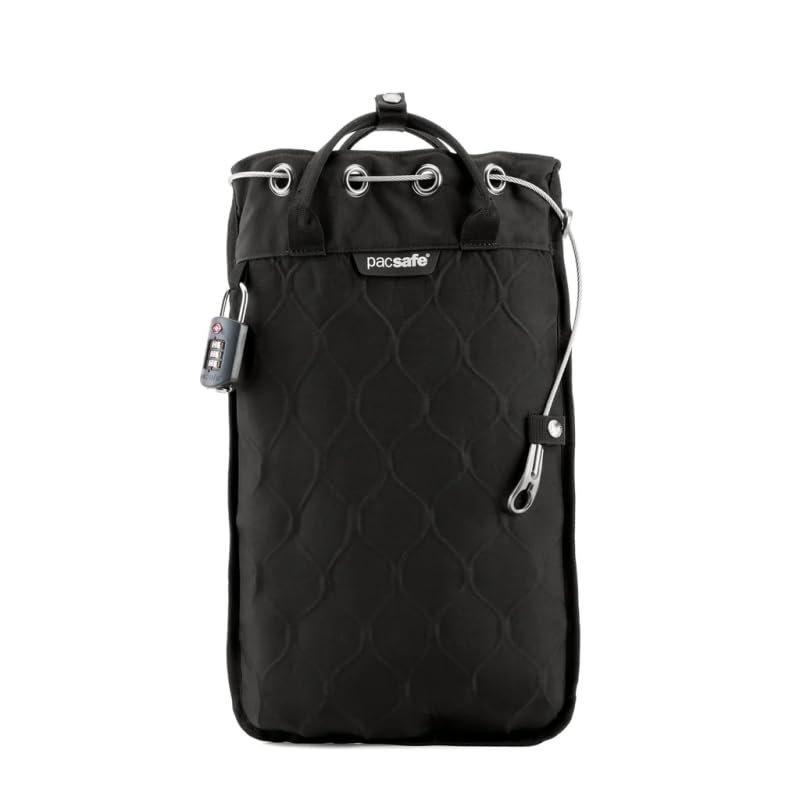 Pacsafe TravelSafe Gii 5L Portable Safe Black - Secure Lockable Travel Security Bag