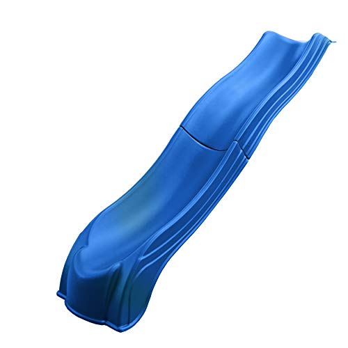 Wave Slide for 4-5 Foot Decks - Blue Plastic Playground Slide for Kids