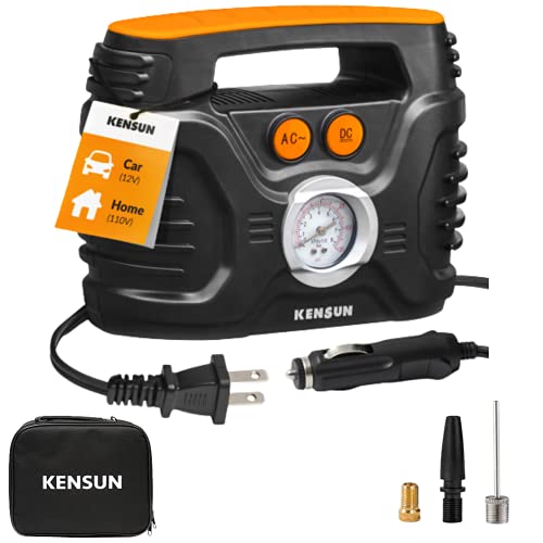 Portable Air Compressor Pump with Analog Gauge for Car & Home - 120 PSI