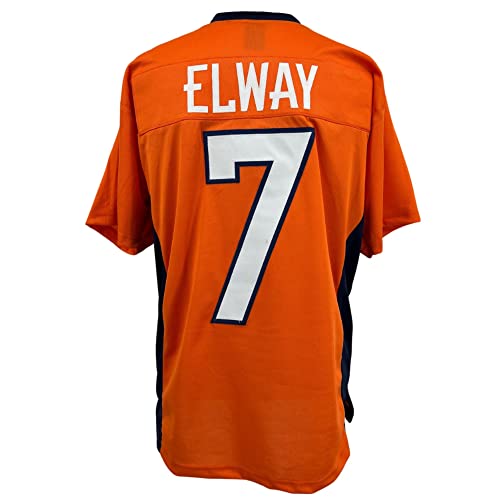 Unisex John Elway Jersey - Orange Denver Football Shirt, Large / Orange