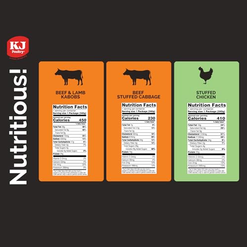 Kosher Ready Meals Pack - Beef & Chicken Fully Cooked, Shelf Stable 6 Pack