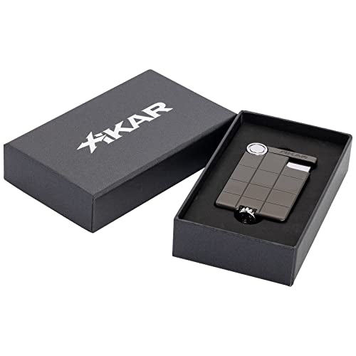 Xikar EX Single Jet Flame Lighter Gunmetal Windproof Cigar Torch - Easy Fuel Adjustment