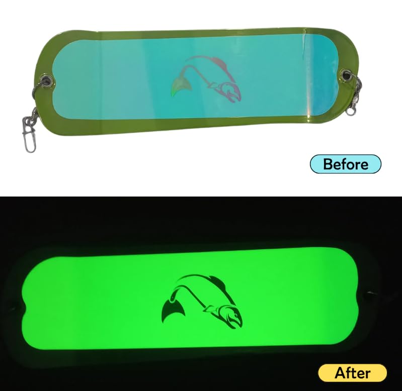 UV Charger Glow Cup for Fishing Lures - 12 Inch Night Fishing Glow Spoon Jigs
