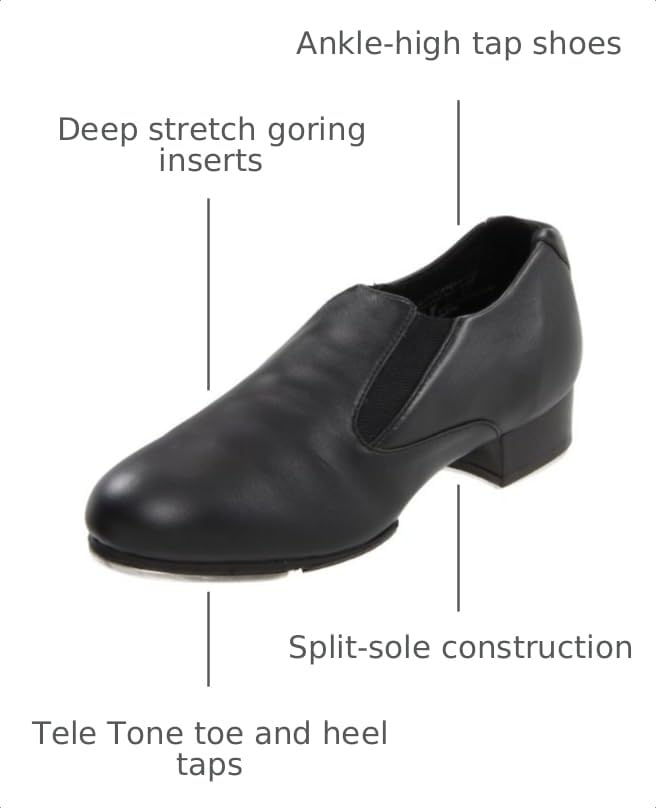Capezio Women's CG18 Riff Slip-On Tap Shoe - Black, Size 10