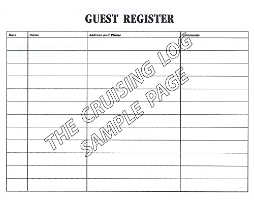 Cruising Log Book for Boating & Yachting - Waterproof Spiral Notebook with Guest Registry
