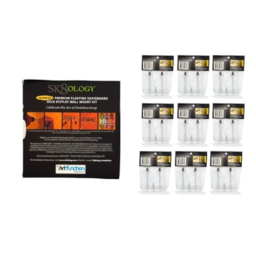Sk8ology Skateboard Deck Display Kit - Floating Wall Mount for Collectibles