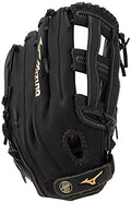 Mizuno 13" Premier Series Slowpitch Softball Glove - Black/Gold, Utility H Web, Adult
