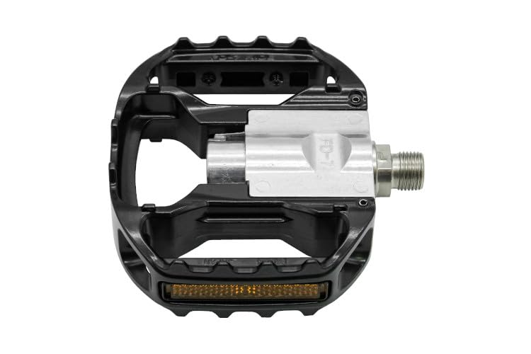 Mikashima FD-7 Wide Bicycle Pedal Black - Foldable Aluminum Alloy Cycling Pedal